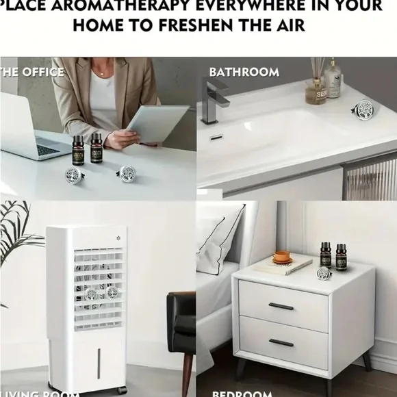 New Aromatherapy Car Vent Clip w/10 colored pads. Add your own Essential Oil - Picture 4 of 5